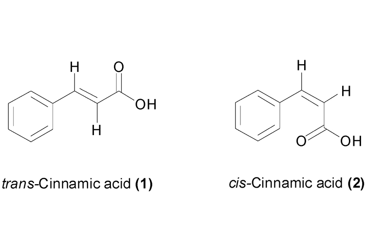 trans-Cinnamic acid and cis-Cinnamic acid